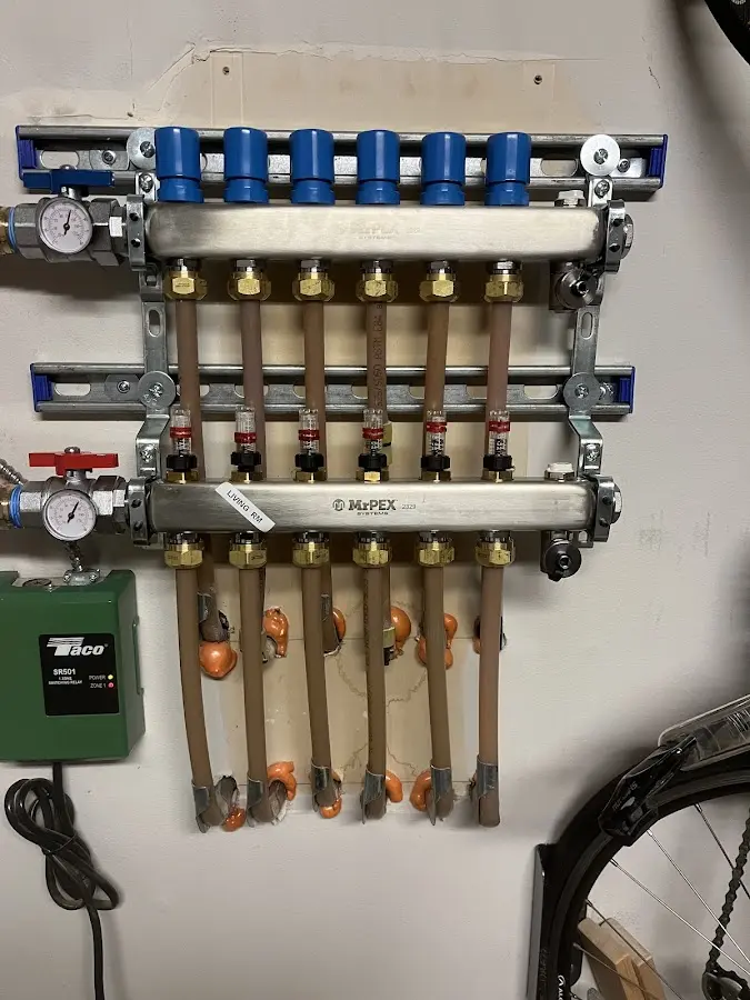 Plumber performing Leak Detection at a residential property in Massena